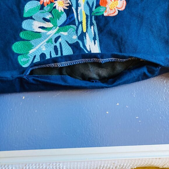 Embroidered Parrot Throw Pillow, Tassels, EUC - Picture 3 of 6